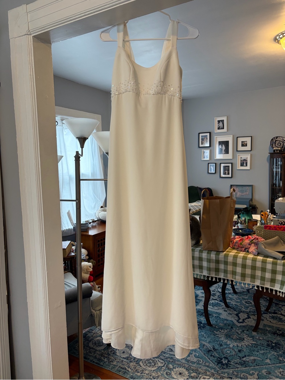 VENUS Ivory Beaded Vintage Gown